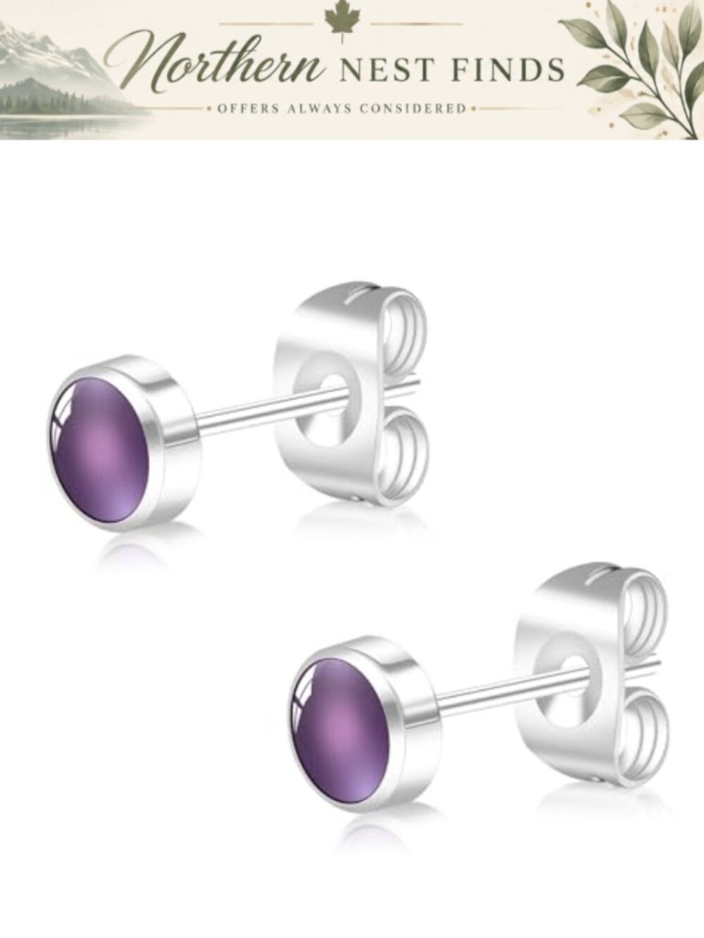 Titanium Stud Earrings Hypoallergenic Nickel Free Sensitive Ears Gemstone
